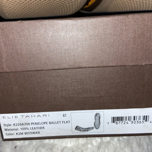 NEW Elie Tahari Penelope Ballet Flats 100% Leather Size 41 (P) - Picture 7 of 8